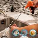 Pistol Grip Grabber Claw, Drain Clog Pickup Snake, Remove Hair and Clogs from Sink, Shower, Tub, Toilet Drains, 2-Ft
