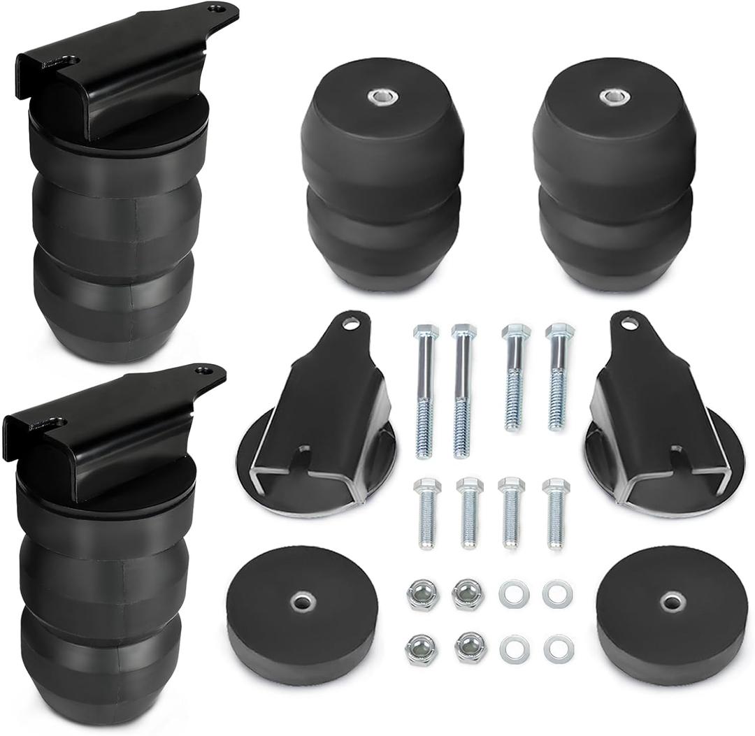 MILLISEC Rear Rubber Helper Suspension Bump Stops Compatible with 1999-2010 Chevy Silverado & GMC Sierra 1500 HD and 2500 pickup trucks, OEM Number GMRCK25S