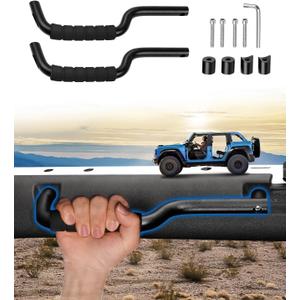 Grab Handles for 2021-2025 Ford Bronco 2&4 Door ONLY Fit Front Seat Roll Bar Handgrip Handle, Upgraded Non-Slip Aluminum Grip Handles Bronco Interior Accessories 
