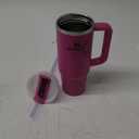 Stanley Quencher H2.0 Tumbler with Handle and Straw 40 oz | Flowstate 3-Position Lid | Cup Holder Compatible for Travel | Insulated Stainless Steel Cup | BPA-Free | Fuchsia