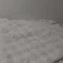 Cute Cozy Comfy Shaggy Furry Blanket, (Cream White 4/5 FT )