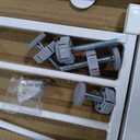 keny 29"-42.5" Baby Gate for Stairs, Auto Close Safety Dog Gate, Pressure Mounted Easy Walk Through Pet Gate for Doorways, Durable Stair Gate, 30" Tall, White