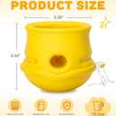 Dog Enrichment Toys, Interactive Puzzle Toys for Dogs - Nature Rubber & Durable Dog Toys, Dog Toys to Keep Them Busy, Slow Feeder - Frozen Dog Treat Toy, Dishwasher Safe, Lemon, M