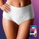 TENA Stylish White Incontinence Underwear for Women, Super Plus Heavy Absorbency, Adult Diapers, Small/Medium (Waist Sizes 29in-40in), 18 Count