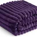 Bedsure GentleSoft Purple Fleece Blanket for Couch - Cozy Soft Blankets for Women, Cute Small Throws for Girls, 60x80 Inches