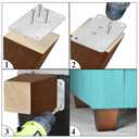 AORYVIC 3 inch Furniture Legs Wood Sofa Legs, Universal Couch Legs Bed Risers Replacement Dresser Legs for Futon, Ottoman, Love Seat, Easy to Install, for U.S.Made and Other Furniture