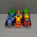 Inertia Toy Early Educational Toddler Baby Toy Friction Powered Cars Push and Go Cars Tractor Bulldozer Dumper Cement Mixer Engineering Vehicles Toys for Children Boys Girls Kids Gift 4PCS, bright colour