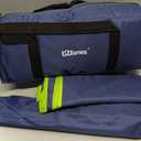GDanes Blue Dog Tent, Portable Indoor/Outdoor Dog Bed with Soft Pad | 42 x 42 x 32 Inch, Large Dogs House, Removable Plush Microfiber Mat, Ground Stakes, Lightweight, Easy to Assemble & Pack 