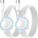 2Pack for Apple Watch Charger, 5W Fast iWatch Charger, 4FT Travel Essentials Magnetic USB C Charging Cable Made for Apple Watch Series 11/10/9/8/7, Ultra 3/2/1, SE3(1.2m/4ft Cable)