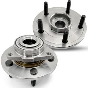 Pair 515072 Front Wheel Bearing Hub Assembly Compatible with Dodge Ram 1500 2002 2003 2004 2005 2006 2007 2008 Hub Bearing Front, RWD/4WD Only, 5 Lugs (OE Size)
