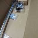 Bonpally Curved Shower Curtain Rod for Bathroom, 40-72 Inches Adjustable Curved Shower Rod, 0.9MM Rustproof Shower Curtain Rod with Rotating Brackets for Extra Shower Space, Need to Drill, Chrome