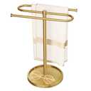 Bathroom Hand Towel Holder Stand Gold, S-Shape Countertop Towel Standing, Stainless Steel Towel Rack Bar Holds 2 Towels for Kitchen