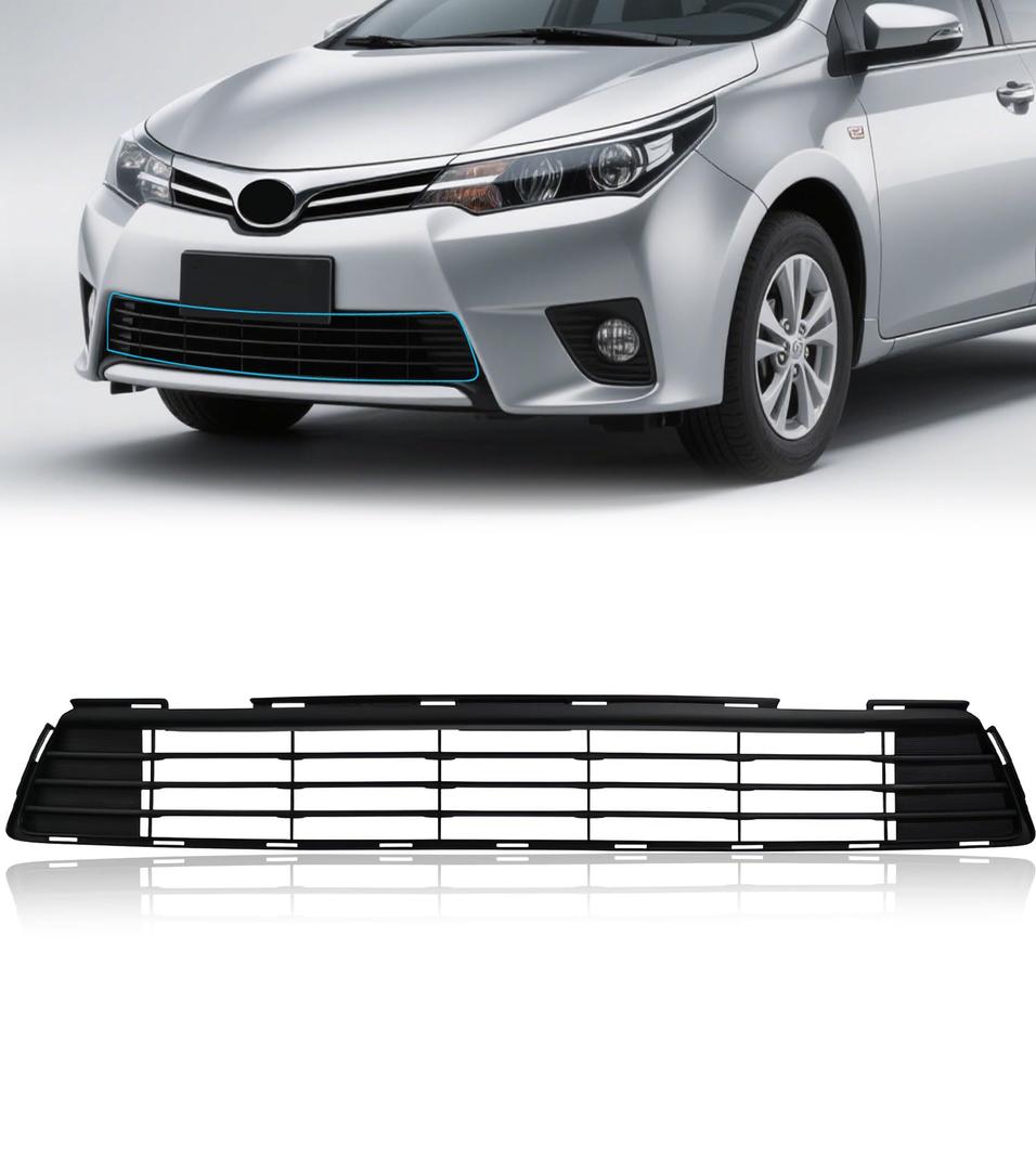 YUWUTF Front Bumper Grille Compatible with 2011-2013 Toyota Corolla Direct Replacement for 5311202280 TO1036125