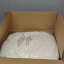 Hobestluk 4ft Bean Bag Chairs for Adults Large Beanbag Chair with Chevron Plush Fur Cover Big Bean Bag Chair for Living Room Bedroom Dorm Office - White (44 x 44 x 24)