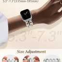 Newlibery Silver Gold Watch Bands for Women Compatible with Apple Watch 38mm 40mm 41mm 42mm (S10/11) Adjustable Metal Strap Dressy Pretty Chain Bracelet for iWatch Series 11/10/9/8/7/6/5/4/SE/3/2/1
