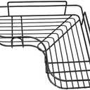 Heart Stainless Steel Shower Caddies Bathroom Wall Shelf - Kitchen Corner Shelves,Waterproof Shelves for Floating Storage,Storage Rack for Living Room Kitchen (Black)