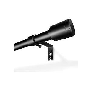 5/8” Diameter Curtain Rods 30120 Inch, for 30114 Inch Windows, Adjustable Splicing Black Curtain Rods for Windows with Brackets, Window Rod Long Small Curtains Rod