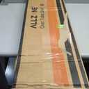 ALLZONE Bathroom Organizer, Over The Toilet Storage, 4-Tier Adjustable Wood Shelves for Small Rooms, Saver Space Rack, 92 to 116 Inch Tall, Narrow Cabinet, Rustic Brown