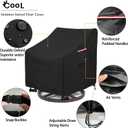 Okcool Outdoor Swivel Chair Cover 2 Pack,Outdoor Furniture Patio Chair Covers Waterproof Clearance,(30" W x 34" D x 38.5" H) Outdoor Lawn Patio Furniture Covers,Black