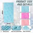 3 Pcs Watercolor Mermaid Hand Towels Cotton Absorbent Jacquard Weave Mermaid Kitchen Towel 3D Seasonal Decorative Washcloth for Home Drying Cleaning Cooking Gift, 14" x 29" (Blue, Pink, Purple)