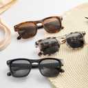 JM Bifocal Reading Glasses For Women Men, Classic Square Reading Sunglasses UV Protection (3 Packs Mix Color)