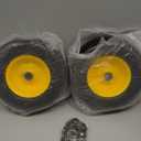 13x5.00-6 Flat-Free Solid Lawn Mower Tires 2-Pack | 500 lbs Capacity | 3/4" & 5/8" Bearing/Bushing | Fits Zero Turn Front, Riding Mowers & Tractors | Residential/Commercial Yellow Wheels