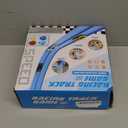 EFCRBS 15Ft Flex Track, Flexible Race Car Track for Kids Toy with 10 Suction Cups, Rolls Up Portable Racetrack Compatible with Hot Wheels & Diecast 1/64th Cars, Birthday Gifts for Boys Girls (Blue)