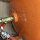 10 Gallon Sand Blasting Machine, 125 Psi Pressure Air Sand Blasting Kit w/4 Ceramic Nozzles & Oil-Water Separator, Portable Abrasive Blaster for Stain Removal Paint, Orange