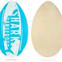 HQO LOVL Skimboard 35 inch Skim Board for Kids Adults Wooden Skim Boards with High Gloss Coat for Beach Skimboards for Beginners to Intermediate (Blue Shark)