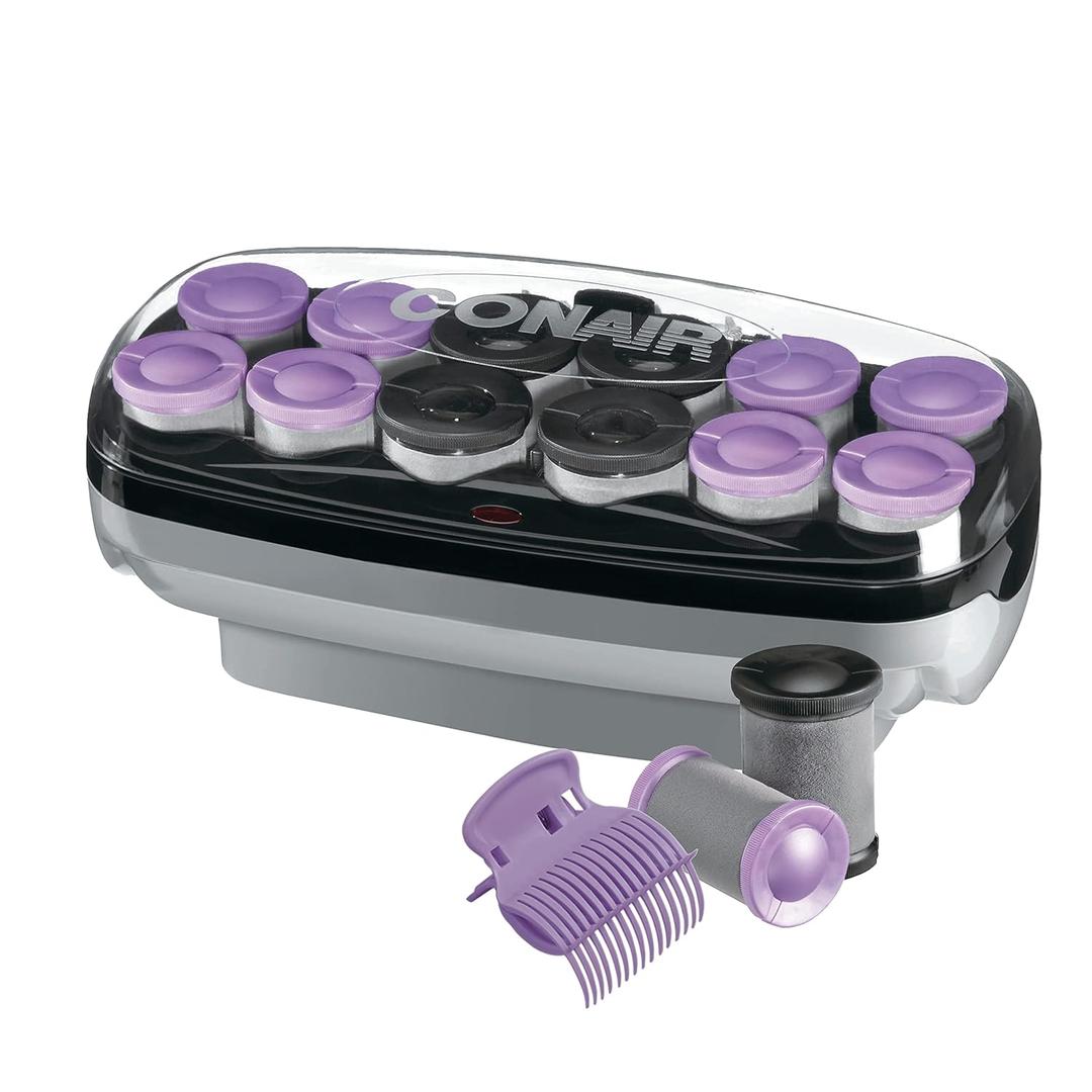 Conair Hot Rollers Hair Curlers for Long, Medium and All Hair | Heated Rollers with Roller Clips Included | 1 1/2-inch and 1 3/4 inch Rollers 