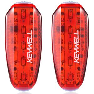 USB C Rechargeable LED Safety Lights (2 Pack) - Clip on Strobe Running Lights for Runners, Joggers,Walkers,Kids,Dogs,Bike Tail Lights - High Visibility Accessories for Reflective Gear (Red)
