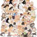 6 x Cute Cat Stickers for Kids Teen Adults 100 Pack, Waterproof Kawaii Stickers Water Bottle Laptop Phone Case Scrapbooking, Cat Birthday Party Kawaii Gift Thing Stuff Item Boy Girl (Kawaii cat 100pcs)