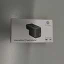 Universal Travel Adapter International Pocket Plug with PD 20W USBC & USBA All-in-one with Type A C G I for US to EU UK AUS USA Worldwide Flight Travel (Black, Not Voltage Converter)