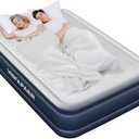 Air Mattress Full with Built in Pump Raised, 18'' High Inflatable Mattress Electric Blow Up Mattress Fast Blow Up Bed Tall Comfortable Airbed for Camping, Home Guests, Travel w/ Storage Bag 650Lbs Max, 75x54 in