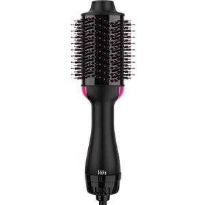 Hair Dryer Brush Blow Dryer Brush in One, Upgraded 4 in 1 Hair Dryer and Styler Volumizer with Negative Ion Anti-frizz Ceramic Titanium Barrel Hot Air Hair Straightener Brush