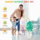 Magic Dancing Octopus Toy, Squid Crawling Toy with LED Light & Music, USB Rechargeable Interactive Baby Toys, Tummy Time Toys for Toddler Boys Girls Birthday (Green)