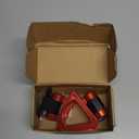 X AUTOHAUX 2 Set Universal Red Triangle Shaped Car Tow Hook Decor Bumper Trailer Sticker Adorn