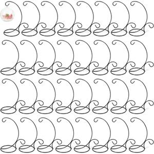 Tandefio 32 Pack Ornament Display Stands 9" H Iron Hanging Stand Rack Holder Air Plant Holder Terrariums Hanger For Wedding Christmas Halloween Glass Witch Ball Home Party Decor Craft Fair Art