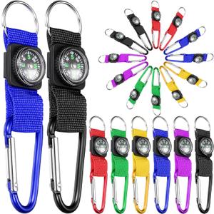 Toodoo Compass for Kids Bulk Mini Compass Keychain for Classroom, Hiking, Survival