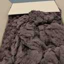 Exclusivo Mezcla Extra Large Fleece Throw Blanket for Couch, 50x70 Inches Stylish Jacquard Soft Throw Blanket, Fuzzy Cozy Lightweight for All Season, Coffee