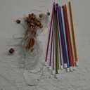 23 Pieces Tunisian Crochet Hooks Set, AHIER 12PCS Bamboo Crochet Hooks 3-10mm and 11PCS Tunisian Afghan Aluminum Knitting Needles Set 2-8mm (Assorted Color Aluminum Crochet Hooks) (Transparent)