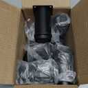 ZOENHOU 8 Packs 4-4.6 Inch Height Black Furniture Adjustable Legs, Stainless Steel Metal Legs, Round Kitchen Feet Adjustable Furniture Supporting Feet for Cabinet, Wardrobe, Sofa, Bed, Desk, Bathroom