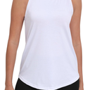 PRIMODA Womens Sleeveless Tank Tops Crew Neck Loose Fit Summer Casual Flowy Curved Tunic Shirt, Size M