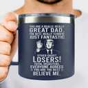 Gifts for dad from Daughter, Son, Kids - Dad Gifts for Fathers Day, Christmas - Father gifts from Kids - Dads Birthday Gift - 14oz Stainless Steel Dad Coffee Mug  Insulated