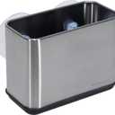 Kitchen Details Cup Sponge Holder/Basket, Space-Saving, Perfect for Kitchen or Bathroom, Sleek, in Stainless Steel Suction Sink Caddy (4192-SS)