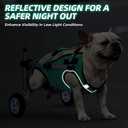 Nasjac Dog Wheelchair for Back Legs - Lightweight Portable Wheelchair with Reflective Stripes, Adjustable Pet Wheelchair Cart for Senior, Arthritis, Paralyzed, Injured, or Disabled Dogs (Green, Small)