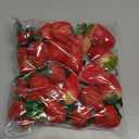 24pcs Realistic Artificial Strawberries Decorative Fruit Models Plastic for Home Store Event Education