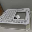 Enclosed Cat Litter Box with Lid Foldable Potty,Drawer Type Extra Large Cover Litter Box with Mat, Kitty Free in and Out/One-Way,Odor Control Anti-Splashing Easy Cleaning (Pale Grey)