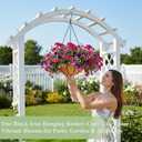 EIMQUVW Outdoor Metal Hanging Planters Basket (4pack, 12 inch) Hanging Baskets for Plants Chain Round Wire Plant Holder with Coco Fiber Liners for Garden, Patio, Deck, Porch