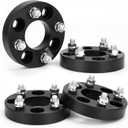 KSP 4x4 Wheel Spacers for Golf Cart, 1" ATV Wheel Spacer Fits for EZ GO EZGO Club Car, 25mm Thick 4x100 & 4x101.6mm Thread Pitch 1/2" x20 Hub bore 62mm, Black 4PCS